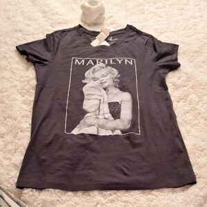 H&M Gray Marilyn Monroe Graphic Tee Size XS-TP
